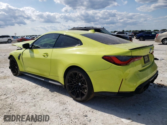 2021 BMW M4 Competition with VIN WBS33AZ05MCG52173, listed as a Copart auction lot 56218244 with 0 mi miles and Salvage Title. Bid and sale history available at carsss.com. Image 2.