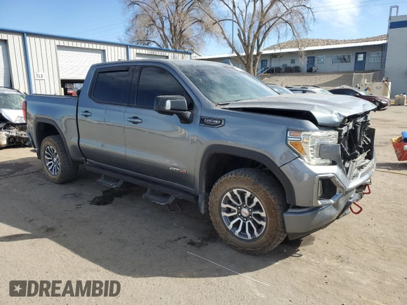 2021 GMC Sierra 1500 AT4 with VIN 3GTP9EED7MG427948, listed as a Copart auction lot 46108875 with 108,835 mi miles and Salvage Title. Bid and sale history available at carsss.com. Image 4.