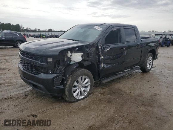 2022 Chevrolet Silverado 1500 Custom with VIN 1GCPWBEK8NZ109392, listed as a Copart auction lot 45020425 with 87,243 mi miles and Salvage Title. Bid and sale history available at DreamBid. Image 1.