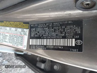 2004 Toyota Camry LE with VIN 4T1BE30K24U921028, listed as a IAAI auction lot 42187174 with 295,174 mi miles and . Bid and sale history available at DreamBid. Image 9.