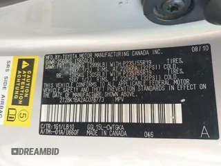2010 Lexus RX 350 z VIN 2T2BK1BA2AC076773, wystawiony jako IAAI lot #41433913 z przebiegiem 163 350 mil mil oraz . Historia ofert i sprzedaży dostępna na DreamBid. Obrazek 9.