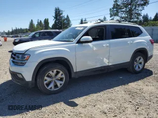 2018 Volkswagen Atlas SE with VIN 1V2CR2CAXJC543664, listed as a Copart auction lot 63707945 with 126,490 mi miles and Salvage title. Bid and sale history available at DreamBid. Image 1.