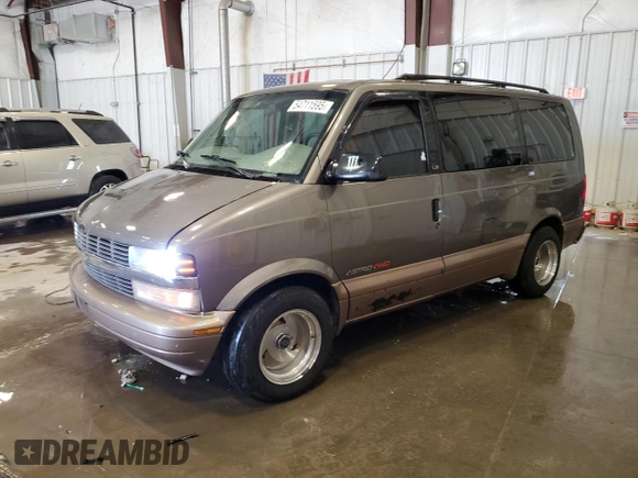 2000 Chevrolet Astro with VIN 1GNEL19W1YB207689, listed as a Copart auction lot 54711595 with 253,766 mi miles and Non Repairable. Bid and sale history available at carsss.com. Image 1.