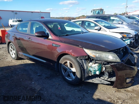 2015 Kia Optima LX with VIN 5XXGM4A79FG384762, listed as a IAAI auction lot 40919391 with 183,379 mi miles. Bid and sale history available at carsss.com. Image 1.