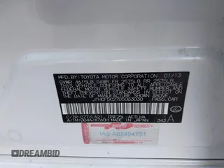 2013 Lexus IS 250 with VIN JTHCF5C27D5063030, listed as a IAAI auction lot 41475197 with 120,501 mi miles and . Bid and sale history available at DreamBid. Image 9.