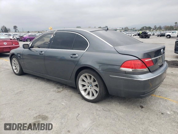 2006 BMW 7 Series 750Li z VIN WBAHN83536DT62073, wystawiony jako Copart lot #55636605 z przebiegiem 146 921 mil mil oraz Czysty tytuł • Clean title. Historia ofert i sprzedaży dostępna na DreamBid. Obrazek 2.
