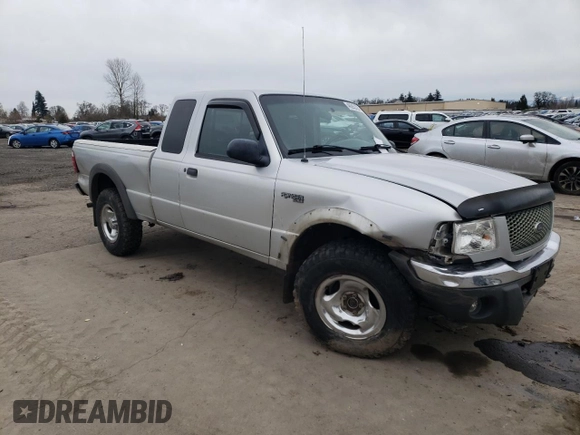 2001 Ford Ranger XL Fleet with VIN 1FTZR15E31PA28603, listed as a Copart auction lot 46263325 with 239,923 mi miles and Salvage Title. Bid and sale history available at DreamBid. Image 4.