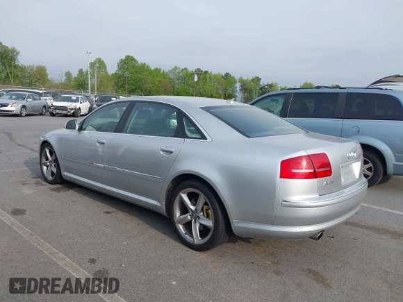 2008 Audi A8 L 4.2L with VIN WAUMV94E68N002117, listed as a IAAI auction lot 41992209 with 113,951 mi miles. Bid and sale history available at carsss.com. Image 3.