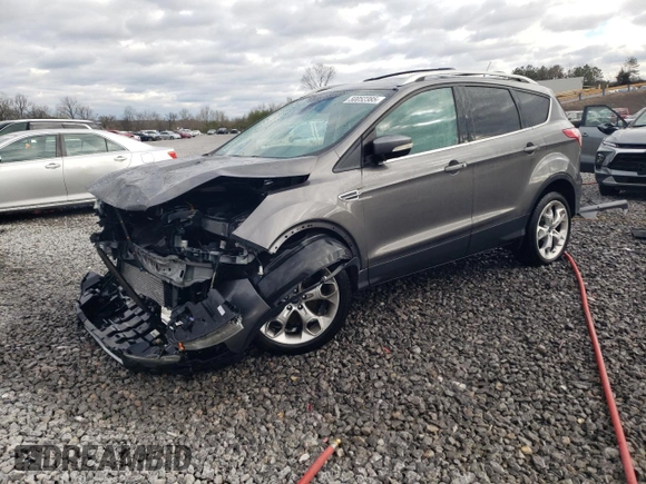2013 Ford Escape Titanium with VIN 1FMCU0J95DUD31827, listed as a Copart auction lot 50052385 with 103,348 mi miles and Salvage Title. Bid and sale history available at carsss.com. Image 1.