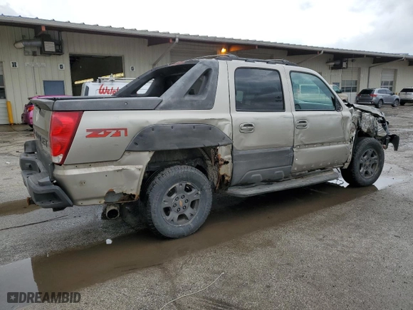 2002 Chevrolet Avalanche with VIN 3GNEK13T92G312366, listed as a Copart auction lot 50880275 with 255,366 mi miles and Salvage Title. Bid and sale history available at carsss.com. Image 3.