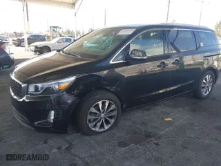 2018 Kia Sedona EX with VIN KNDMC5C14J6374295, listed as a IAAI auction lot 41357027 with 63,632 mi miles. Bid and sale history available at carsss.com. Image 2.