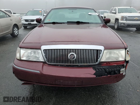 2005 Mercury Grand Marquis GS with VIN 2MEFM74W05X604628, listed as a Copart auction lot 51332335 with 165,224 mi miles and Salvage Title. Bid and sale history available at DreamBid. Image 5.
