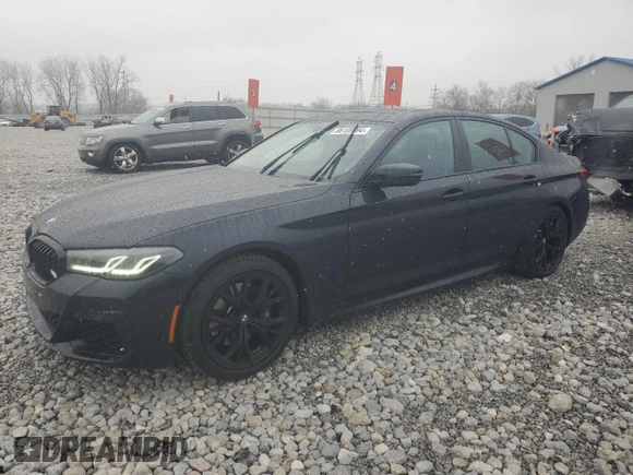 2023 BMW 5 Series 530i xDrive with VIN WBA13BJ0XPWY20712, listed as a Copart auction lot 86109994 with 9,489 mi miles and Salvage Title. Bid and sale history available at DreamBid. Image 1.