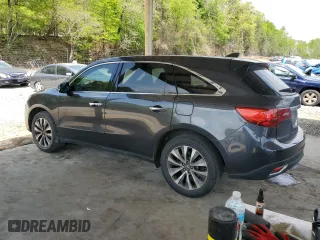 2014 Acura MDX Tech Pkg with VIN 5FRYD4H41EB050225, listed as a Copart auction lot 52290465 with 204,155 mi miles and Salvage Title. Bid and sale history available at carsss.com. Image 2.