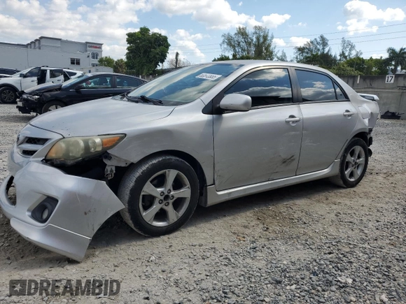2011 Toyota Corolla L with VIN 2T1BU4EE9BC617463, listed as a Copart auction lot 53572855 with 136,542 mi miles and Salvage Title. Bid and sale history available at carsss.com. Image 1.