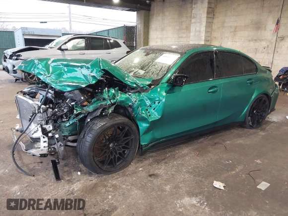 2024 BMW M3 Competition with VIN WBS33AY02RFS17759, listed as a IAAI auction lot 40945738 with 8,121 mi miles and . Bid and sale history available at DreamBid. Image 18.