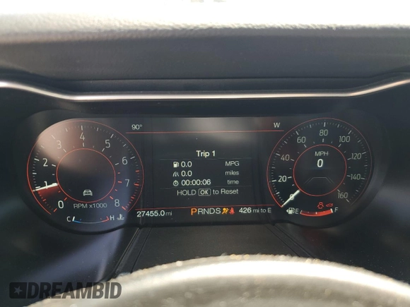 2021 Ford Mustang EcoBoost with VIN 1FA6P8TH7M5150076, listed as a Copart auction lot 59931865 with 27,455 mi miles and Salvage title. Bid and sale history available at DreamBid. Image 9.