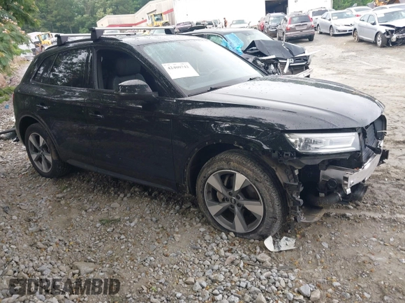 2020 Audi Q5 Premium with VIN WA1ANAFY6L2105007, listed as a IAAI auction lot 42400742 with 43,916 mi miles and . Bid and sale history available at DreamBid. Image 1.