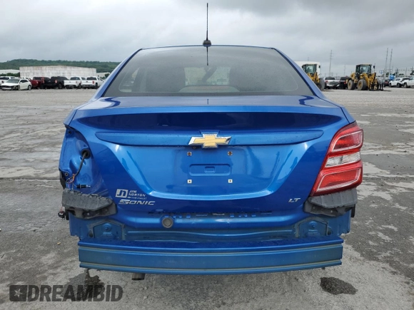 2020 Chevrolet Sonic LT with VIN 1G1JD5SB5L4143407, listed as a Copart auction lot 59686985 with 74,062 mi miles and Salvage title. Bid and sale history available at DreamBid. Image 6.