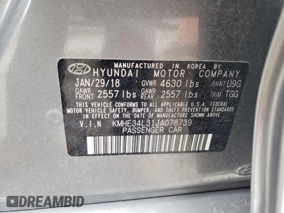 2018 Hyundai Sonata Hybrid Limited with VIN KMHE34L31JA078739, listed as a Copart auction lot 80215894 with 60,116 mi miles and Salvage Title. Bid and sale history available at carsss.com. Image 12.