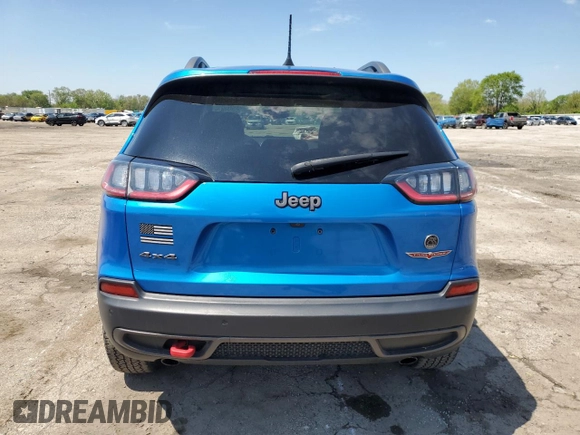 2019 Jeep Cherokee Trailhawk z VIN 1C4PJMBX2KD341540, wystawiony jako Copart lot #55656625 z przebiegiem 88 128 mil mil oraz Szkoda całkowita • Salvage title. Historia ofert i sprzedaży dostępna na DreamBid. Obrazek 6.