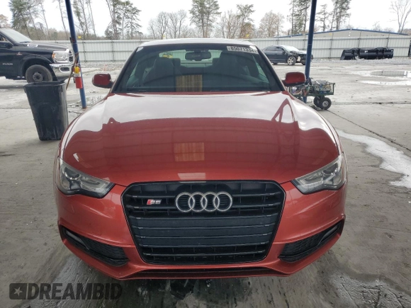 2015 Audi S5 Premium Plus with VIN WAUCGAFRXFA029509, listed as a Copart auction lot 85071334 with 68,965 mi miles and Salvage Title. Bid and sale history available at carsss.com. Image 5.