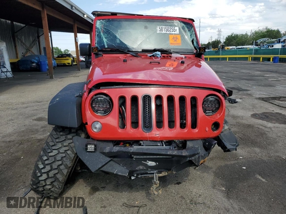 2014 Jeep Wrangler Unlimited Rubicon with VIN 1C4HJWFG5EL283881, listed as a Copart auction lot 58150255 with 100,166 mi miles and Non repairable. Bid and sale history available at DreamBid. Image 5.