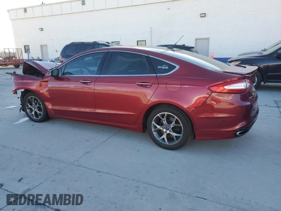 2015 Ford Fusion Titanium with VIN 3FA6P0K98FR132357, listed as a Copart auction lot 47213235 with 0 mi miles and Salvage Title. Bid and sale history available at carsss.com. Image 2.