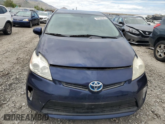2013 Toyota Prius One with VIN JTDKN3DU4D1723892, listed as a Copart auction lot 57532325 with Not Provided miles and Clean Title. Bid and sale history available at DreamBid. Image 5.