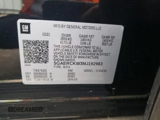 2021 Buick Enclave Premium with VIN 5GAERCKW3MJ192983, listed as a Copart auction lot 79825884 with 95,154 mi miles and Salvage Title. Bid and sale history available at carsss.com. Image 13.