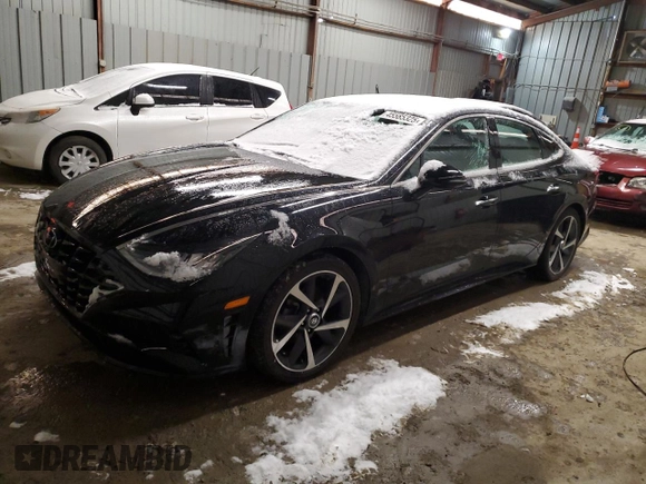 2021 Hyundai Sonata SEL Plus with VIN 5NPEJ4J26MH062604, listed as a Copart auction lot 45585325 with 39,569 mi miles and Salvage Title. Bid and sale history available at DreamBid. Image 1.