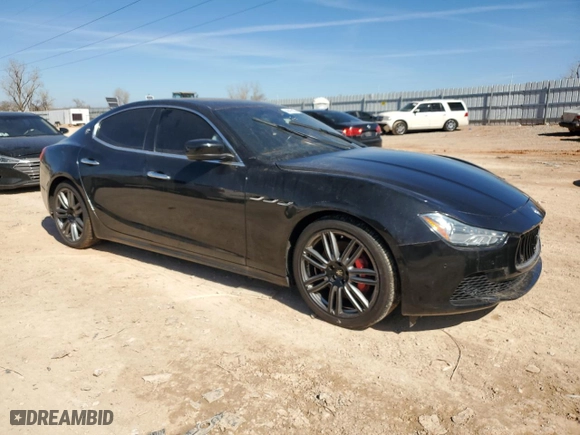 2014 Maserati Ghibli S Q4 with VIN ZAM57RTA0E1113714, listed as a Copart auction lot 46475925 with 0 mi miles and Salvage Title. Bid and sale history available at carsss.com. Image 4.