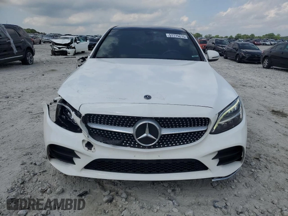 2021 Mercedes-Benz C 300 with VIN W1KWF8EB4MR651866, listed as a Copart auction lot 57775215 with 58,641 mi miles and Non repairable. Bid and sale history available at DreamBid. Image 5.
