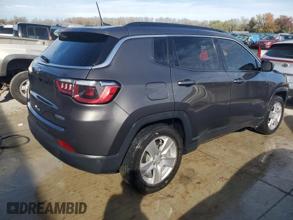 2022 Jeep Compass Altitude with VIN 3C4NJCBB3NT229852, listed as a Copart auction lot 78921104 with 49,618 mi miles and Salvage title. Bid and sale history available at DreamBid. Image 3.