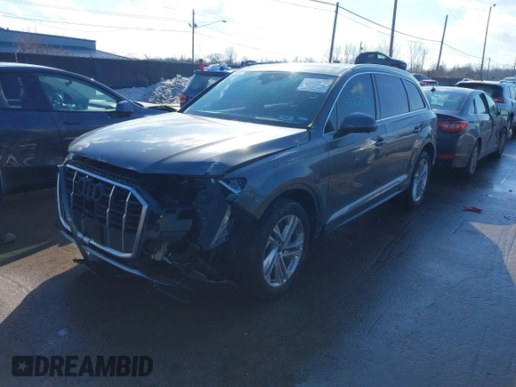 2021 Audi Q7 Premium with VIN WA1AJAF79MD029047, listed as a IAAI auction lot 41667083 with 1 mi miles. Bid and sale history available at carsss.com. Image 2.