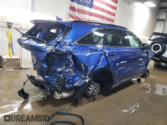 2023 Kia Sorento X-Line SX Prestige with VIN 5XYRKDLF3PG207723, listed as a Copart auction lot 86597444 with 14,545 mi miles and Salvage Title. Bid and sale history available at DreamBid. Image 3.