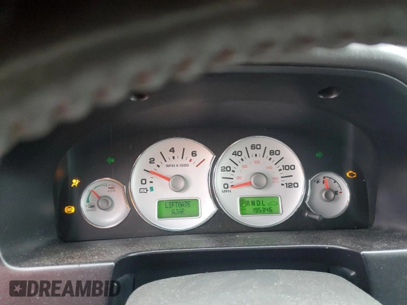 2006 Ford Escape Hybrid with VIN 1FMCU96HX6KA20493, listed as a Copart auction lot 55500925 with 195,346 mi miles and Salvage title. Bid and sale history available at DreamBid. Image 9.