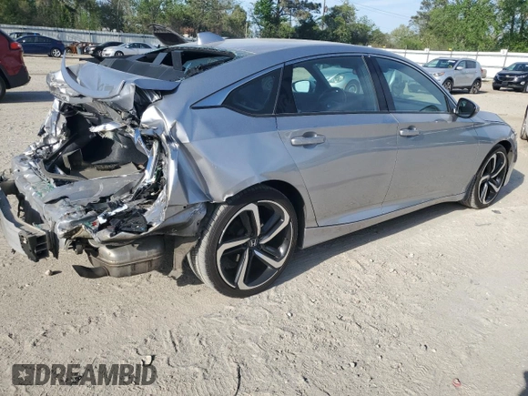 2019 Honda Accord Sport with VIN 1HGCV1F34KA007067, listed as a Copart auction lot 53864485 with 158,644 mi miles and Salvage Title. Bid and sale history available at DreamBid. Image 3.
