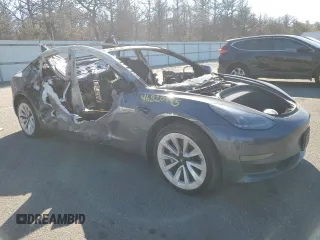 2022 Tesla Model 3 with VIN 5YJ3E1EA7NF335948, listed as a Copart auction lot 46820795 with Not Provided miles and Salvage Title. Bid and sale history available at DreamBid. Image 4.