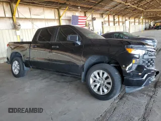 2024 Chevrolet Silverado 1500 Custom with VIN 1GCPDBEK7RZ296362, listed as a Copart auction lot 50384335 with 21,555 mi miles and Salvage Title. Bid and sale history available at DreamBid. Image 4.