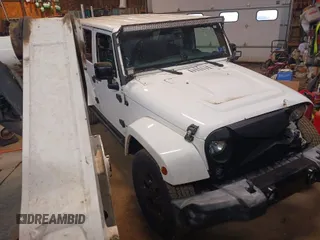 2015 Jeep Wrangler Unlimited Sahara with VIN 1C4BJWEG8FL696581, listed as a IAAI auction lot 41923093 with 193,421 mi miles. Bid and sale history available at carsss.com. Image 1.