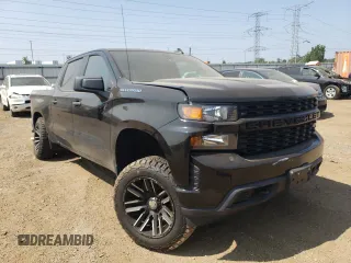 2021 Chevrolet Silverado 1500 Custom with VIN 3GCPYBEH9MG130670, listed as a Copart auction lot 68754854 with 63,770 mi miles and Salvage Title. Bid and sale history available at DreamBid. Image 4.