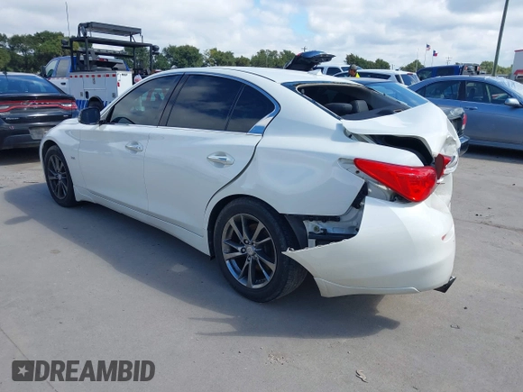 2017 Infiniti Q50 Signature Edition with VIN JN1EV7AP1HM738909, listed as a IAAI auction lot 40269786 with 81,599 mi miles and . Bid and sale history available at DreamBid. Image 3.