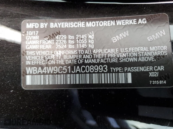 2018 BMW 4 Series 440i xDrive z VIN WBA4W9C51JAC08993, wystawiony jako Copart lot #43989264 z przebiegiem 29 245 mil mil oraz . Historia ofert i sprzedaży dostępna na DreamBid. Obrazek 12.