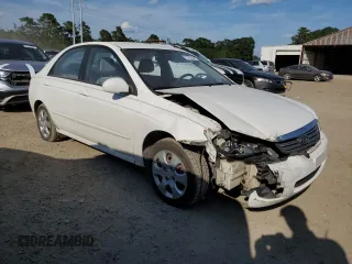 2009 Kia Spectra LX with VIN KNAFE221295606992, listed as a Copart auction lot 72767494 with 163,041 mi miles and Salvage Title. Bid and sale history available at carsss.com. Image 4.