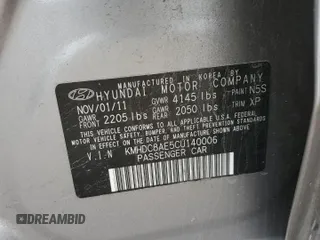 2012 Hyundai Elantra Touring SE with VIN KMHDC8AE5CU140006, listed as a Copart auction lot 52931545 with 133,241 mi miles and Salvage Title. Bid and sale history available at carsss.com. Image 12.