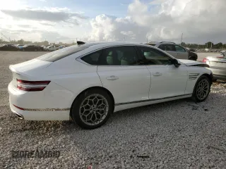 2021 Genesis G80 3.5T Prestige with VIN KMTGC4SD2MU048659, listed as a Copart auction lot 79941104 with 0 mi miles and Non Repairable. Bid and sale history available at carsss.com. Image 3.