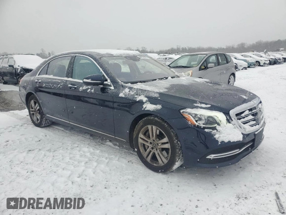 2019 Mercedes-Benz S 450 with VIN WDDUG6EB2KA477137, listed as a Copart auction lot 44752685 with 28,818 mi miles and Salvage title. Bid and sale history available at DreamBid. Image 4.