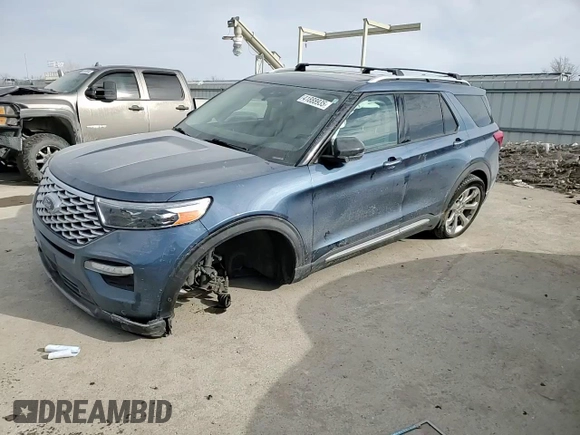 2020 Ford Explorer Platinum with VIN 1FM5K8HC0LGB52526, listed as a Copart auction lot 41888935 with 92,386 mi miles and Salvage Title. Bid and sale history available at carsss.com. Image 11.