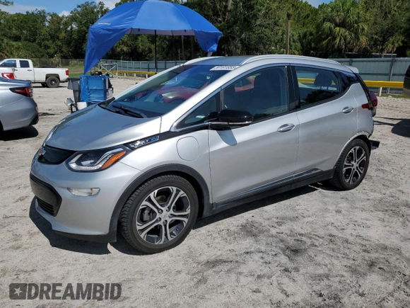 2019 Chevrolet Bolt EV Premier z VIN 1G1FZ6S00K4131241, wystawiony jako Copart lot #59191655 z przebiegiem 56 764 mil mil oraz Szkoda całkowita • Salvage title. Historia ofert i sprzedaży dostępna na DreamBid. Obrazek 1.